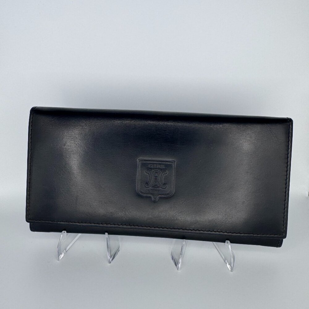 Celine Triomphe leather wallet.